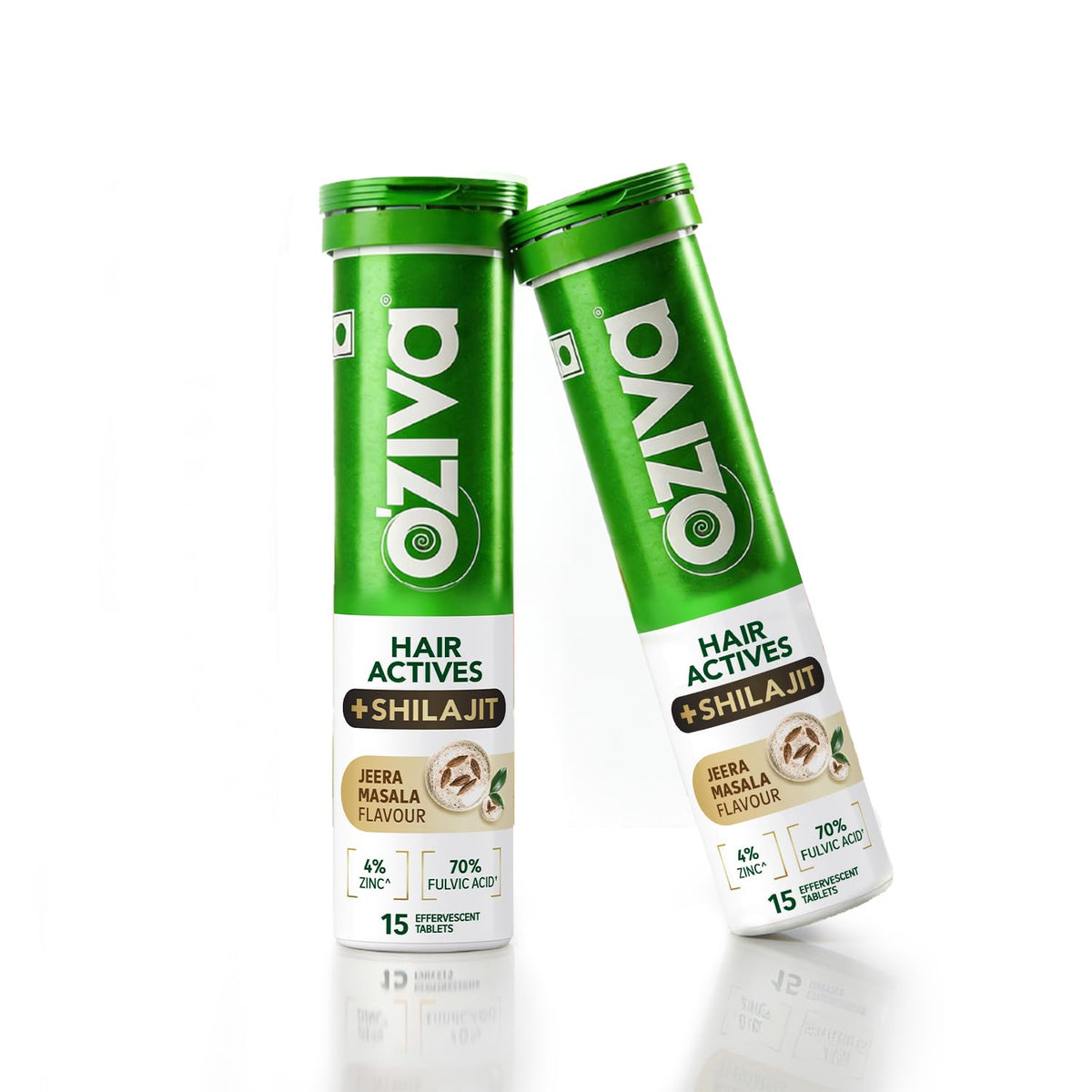 OZiva Hair Actives + Shilajit for Men, Hair Thickness, Density, 30 Tabs