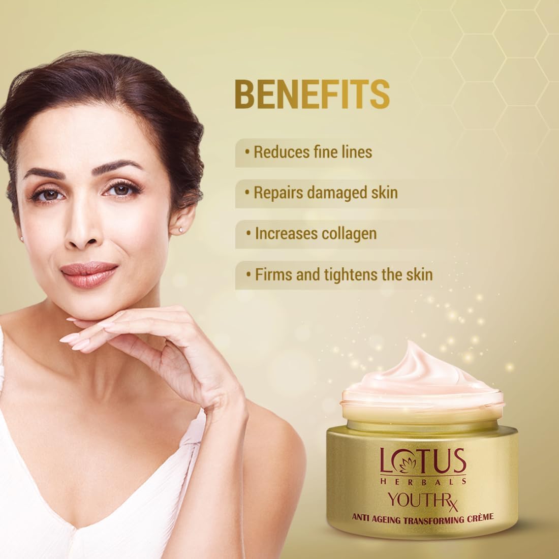 Lotus Herbals YouthRx Anti Ageing Transforming Face Cream SPF 25 and PA+++ | Reduce Dark Spots and Blemishes | Preservative Free | Suitable For Oily, Dry & Combination Skin| For Women and Men | 50G