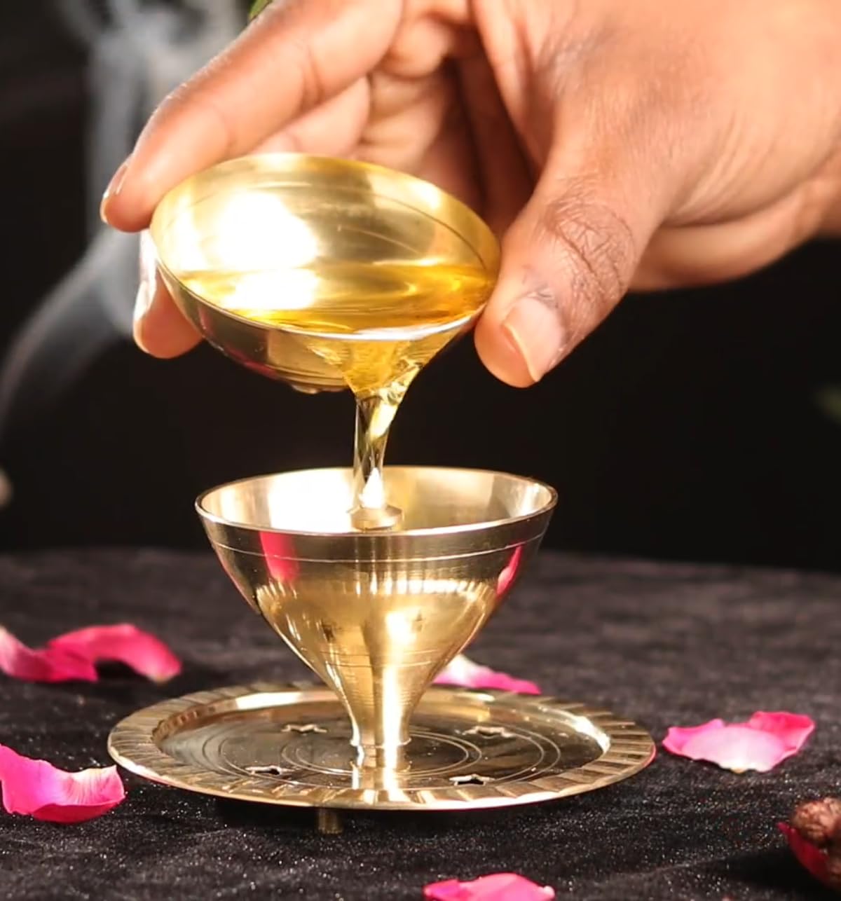 ServDharm Brass Akhand Diya with Borosilicate Glass | 6.4" | 16.2 cm