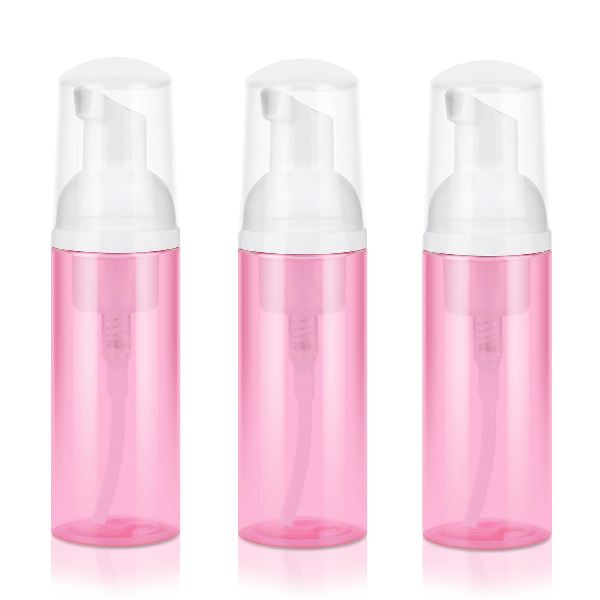 Foam Pump Bottle 3Pcs Travel Lash Shampoo Bottle, Empty Portable Refillable Mousse Foam Soap Dispenser for Hand Soap, Lash Cleanser, Shampoo, Face Wash, Cosmeti