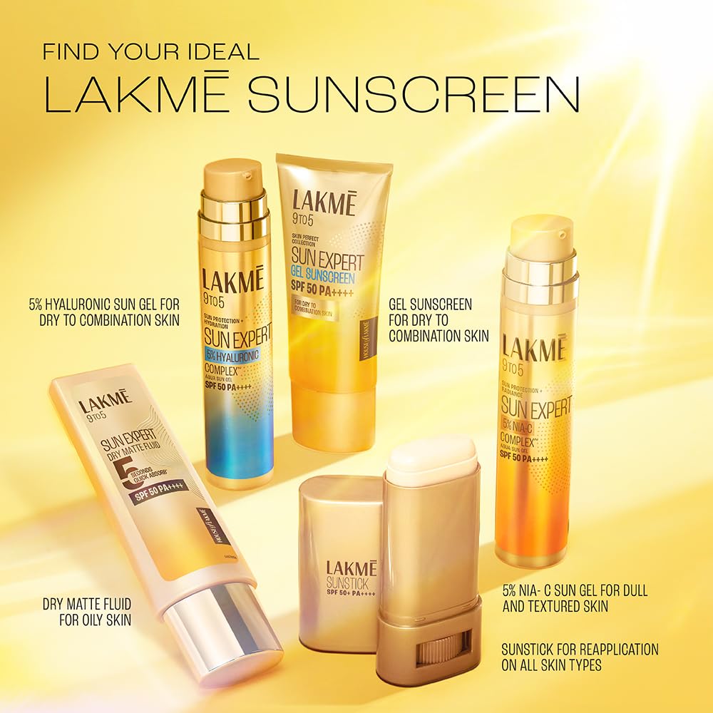 Lakme Fluid SPF 50 PA++++ In-Vivo tested Sunscreen With 1% Niacinamide & Ceramide,all skin type 30ml