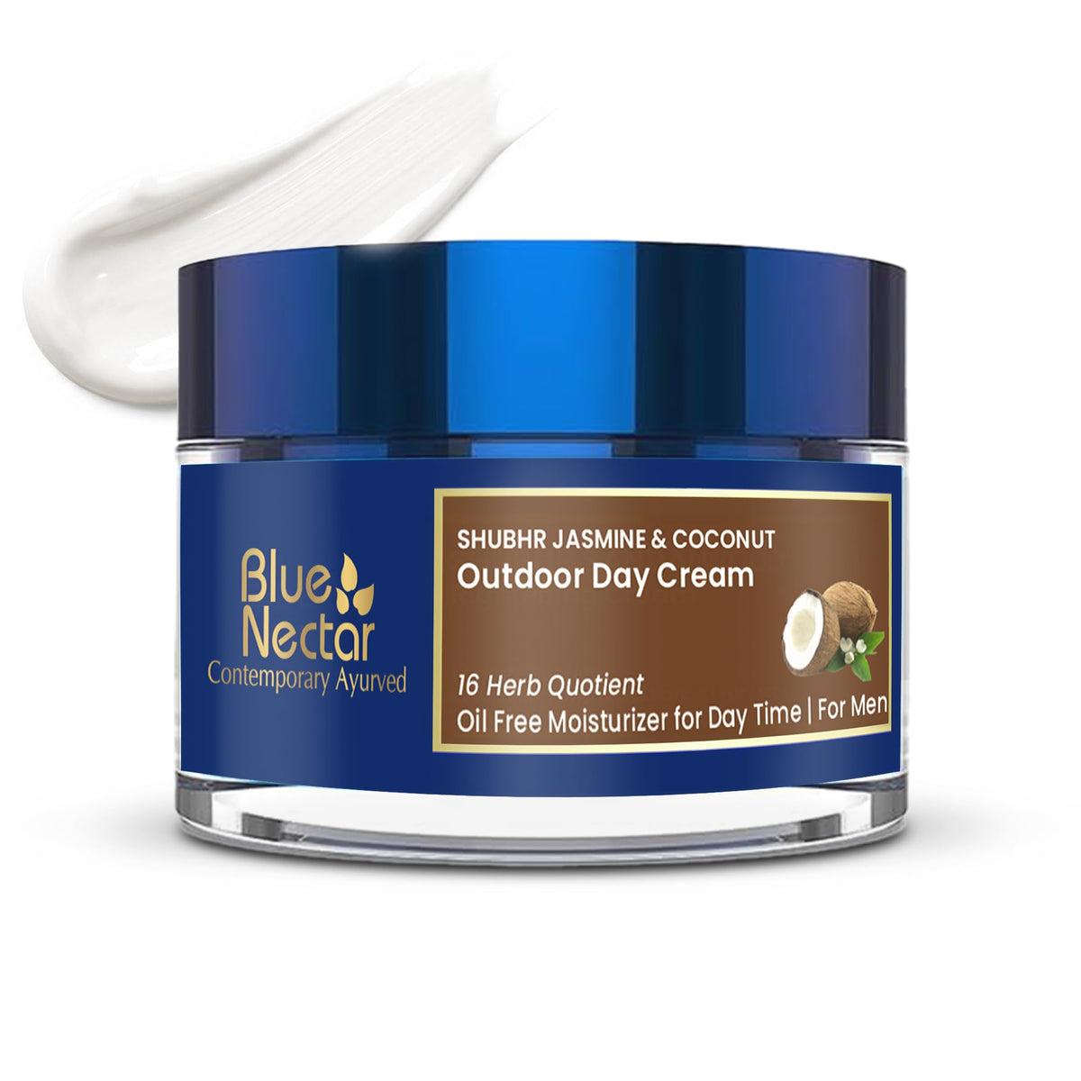 Blue Nectar Coconut Face Cream with SPF 30 Sunscreen for Men Ayurvedic