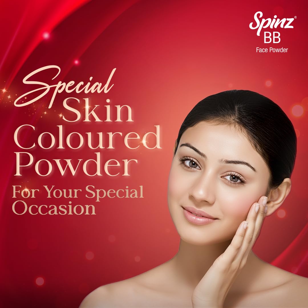 Spinz BB Brightening & Beauty Face Talc for Instant Brightness | Lasts 2X Longer, Covers Dark Spots and Blemishes, Gives Soft and Smooth Skin (Natural Beige) –