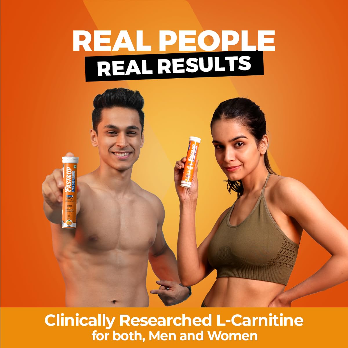 FAST&UP L-Carnitine 2000mg|Supports Weight Loss & Fat Burn|Orange|Pack of 3 Orange 20 count (Pack of 3)