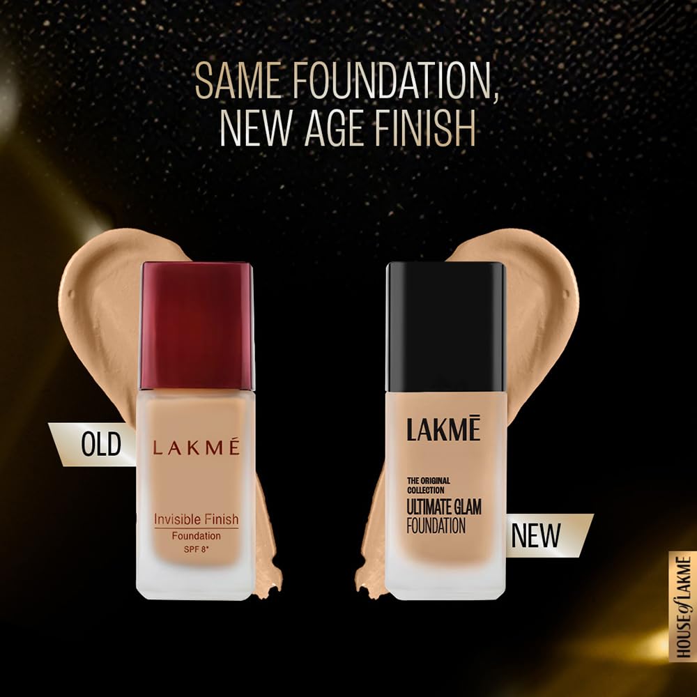 Lakme Ultimate Glam Foundation, Shade 04, 25 ml Shade 04 25 ml (Pack of 1)