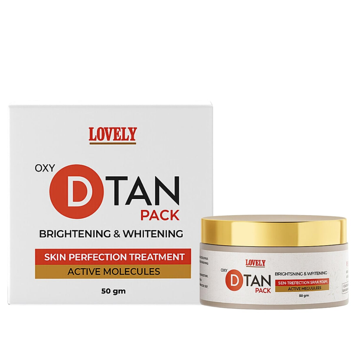 LOVELY Oxy D-tan Pack For Brightening Skin Perfection Treatment For All Skin Type - 50 Grams