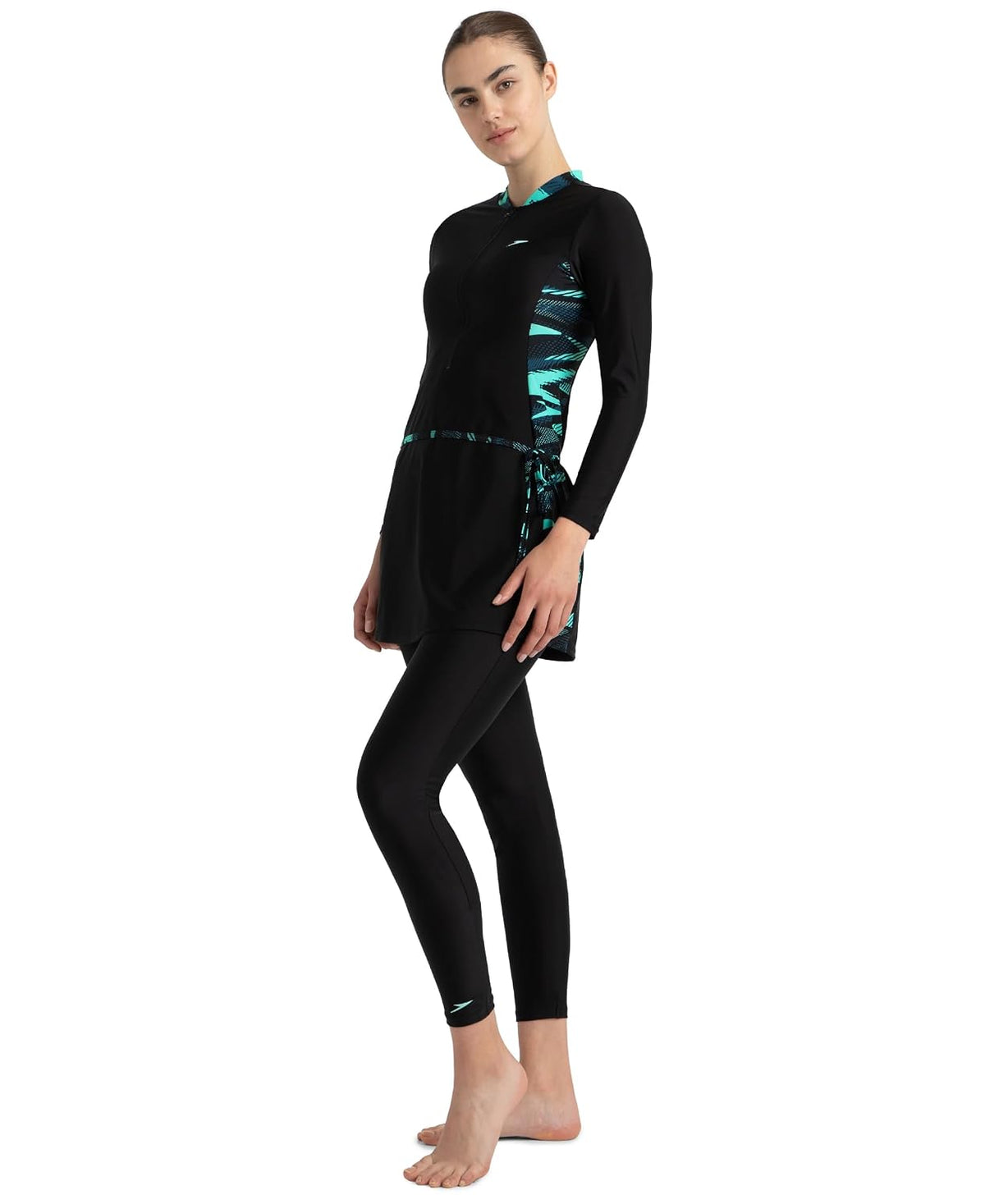 Speedo Women's Endurance10 Two Piece Closedback Full Body Suit Swimming Costume Swimwar| Chlorine Resistant | Shape Retention Fabric | UPF 40+ Sun Protection |