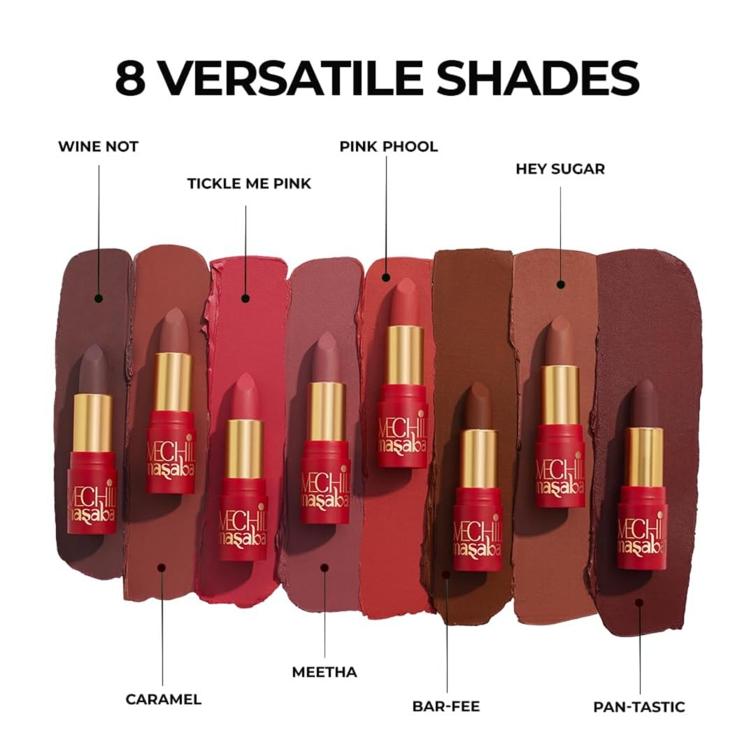 LoveChild Masaba 90s Drip Caramel (Pink Nude) Luxe-Matte Lipstick with Intense One-Swipe Color Payoff in High-Pigment HD Crème Matte Formula, 4gm