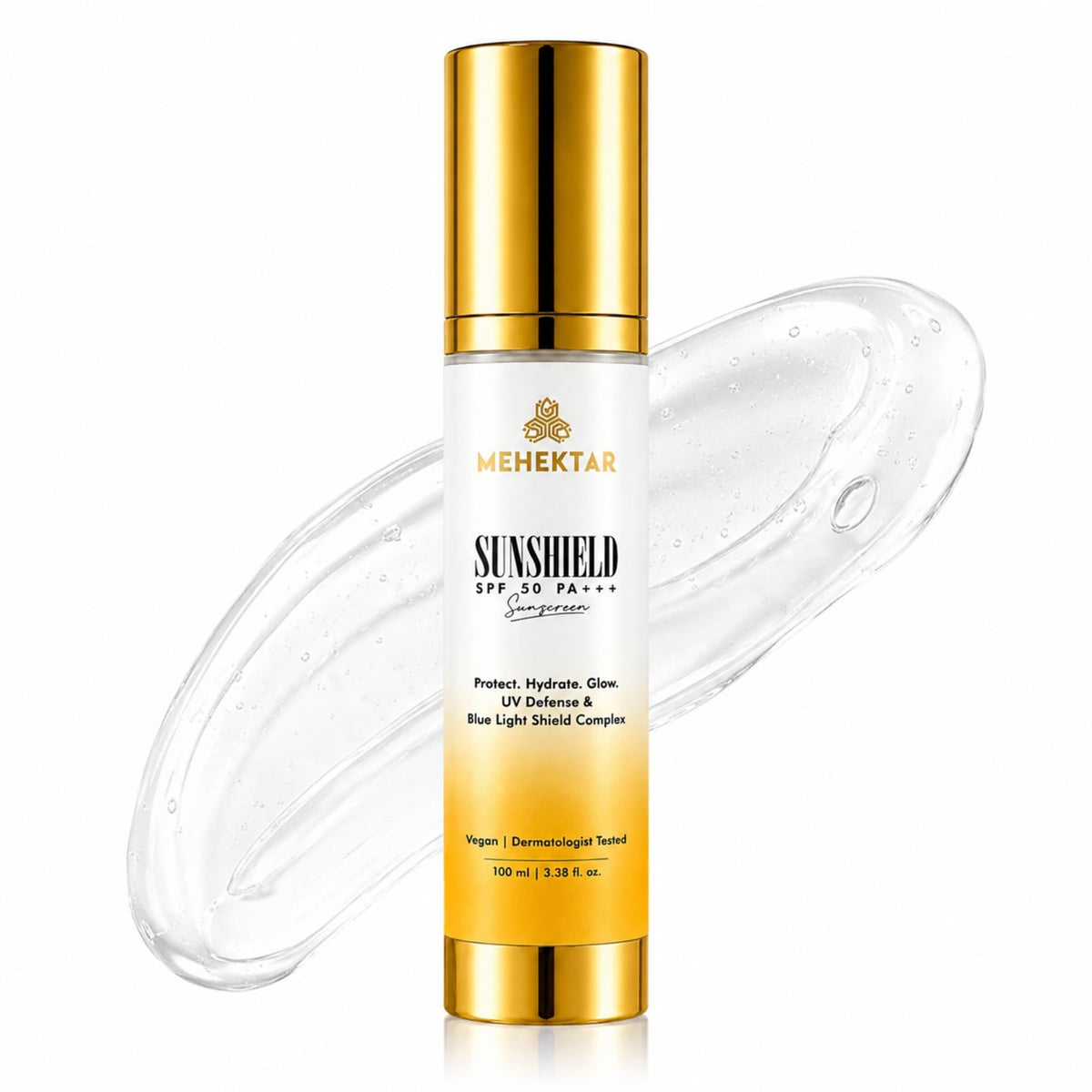 Gel Sunscreen SPF 50 PA+++ for Face, Broad Spectrum UVA & UVB Protection, Transparent Lightweight & Non-Greasy Formula for Oily Skin with Aloe Vera & Vitamin B3