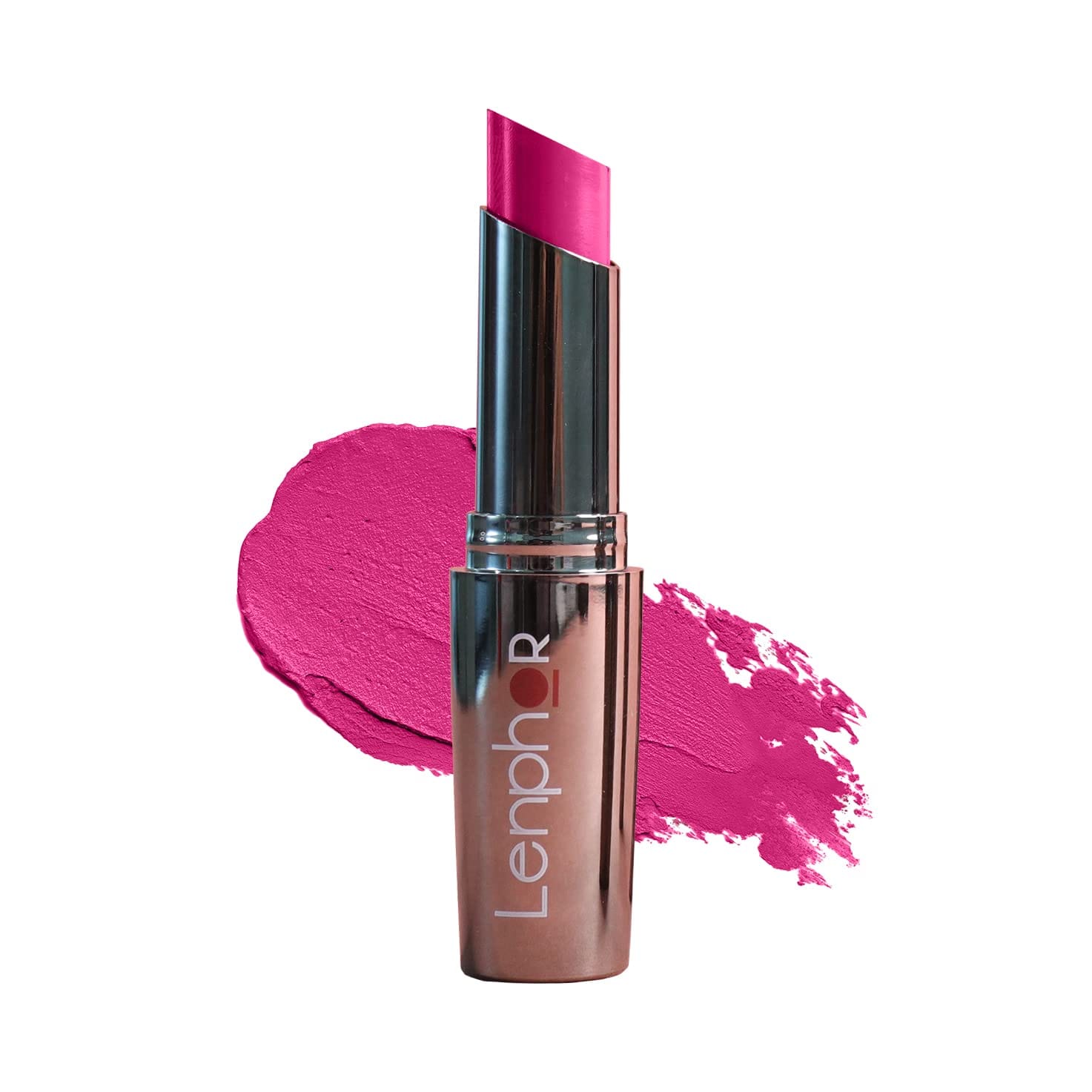 Lenphor - Treasure Matte Lipstick, Long Lasting Lipstick for Professional Cosmetics for Women & Girls, Creamy Soft Lip Stick, Moisturizer Lip Gloss, Almond Coffee (3g)