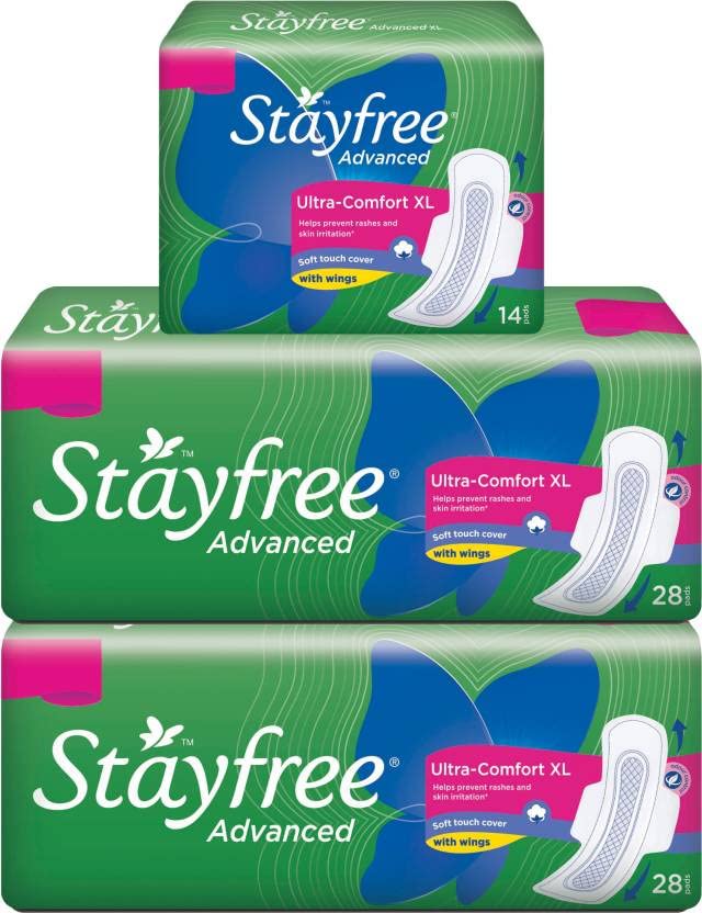 STAYFREE best Advanced Ultra Soft XL Wings Sanitary Pad (Pack of 70) X Large