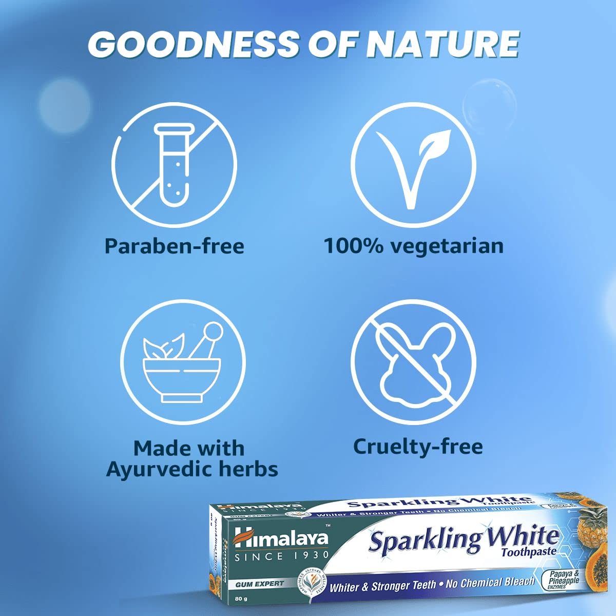 Himalaya Herbals Sparkling Whitening Toothpaste 150g 150 g (Pack of 1)