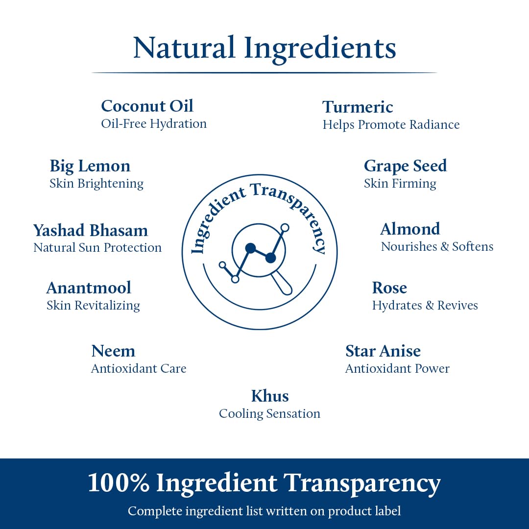 Blue Nectar Coconut Face Cream with SPF 30 Sunscreen for Men Ayurvedic