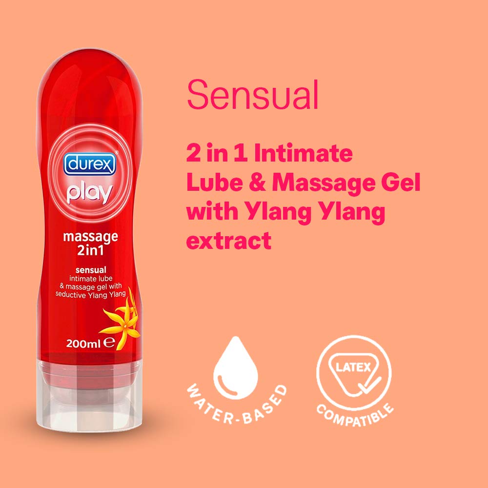 Durex Pleasure Pack (Durex Sensual 200ml, Extra Ribbed 10s)
