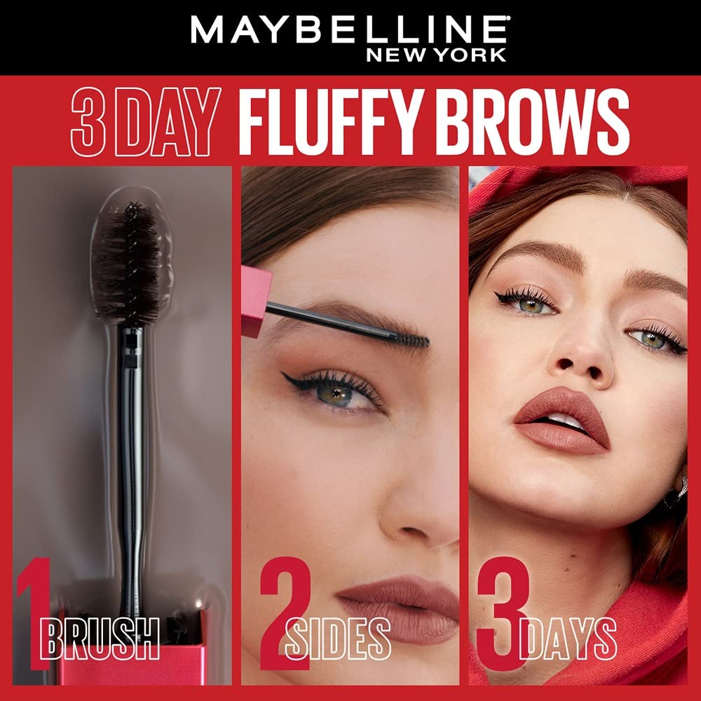 Maybelline New York Tattoo Brow 3 Day Styling Brow Gel - Grey Brown, Semi-permanent Tinted Eyebrow Gel, Water, smudge & Transfer-proof. Tattoo Brow 3 Day Styling Brow Gel Last Up To 3 Days | 6ml