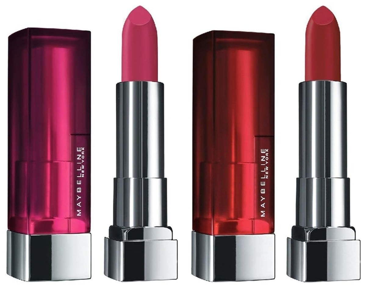 Maybelline New York Color Sensational Creamy Matte Lipstick, 680 Mesmerizing Magenta, 3.9g and Maybelline New York Color Sensational Creamy Matte Lipstick, 691