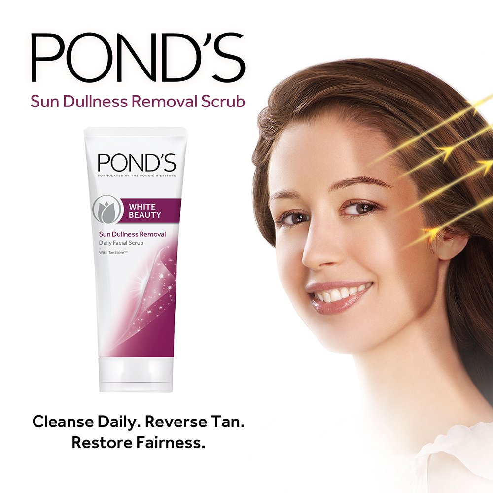 POND'S Bright Beauty Face Scrub, Deep Clean But Mild On Skin, Exfoliate, Remove Blackheads & Sun Tan, Gel Scrub, Bright Glowing Skin, 100 g 4.7 g (Pack of 1)