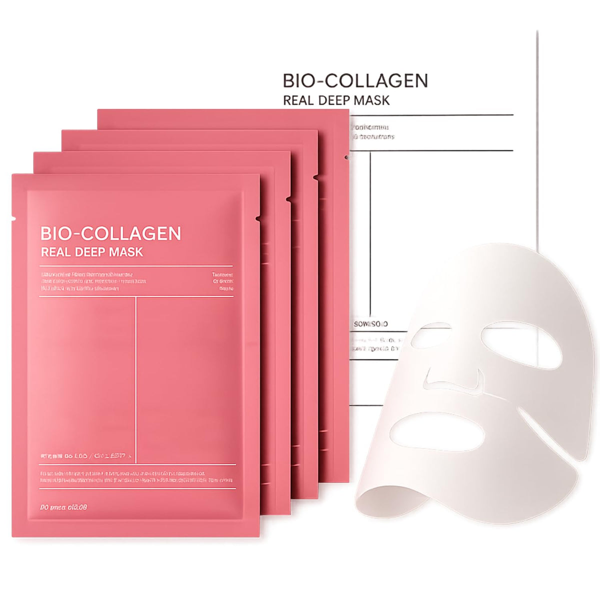 Bio-Collagen Real Deep Facial Mask Sheet | Premium Hydrogel Overnight Face Mask for Deep Hydration & Radiant Glow | Anti-Aging & Anti-Wrinkle Skin Tightening Sh