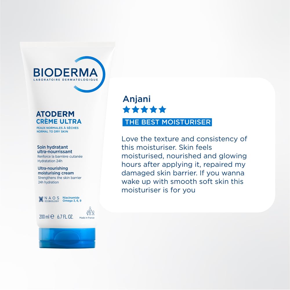 Bioderma Atoderm Creme Ultra-Nourishing - Moisturizer For Normal To Sensitive Dry Skin, 200ml