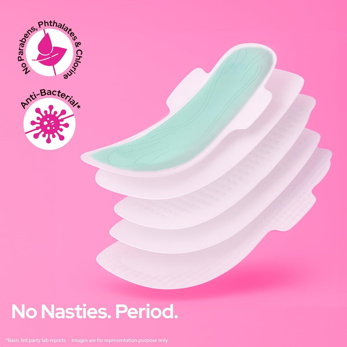 I activ Ultra Thin Sanitary Pads for Women XXL | 40 Pads | Anti-Rash Anti-Bacterial Cottony Soft Sanitary Napkins | No Nasties | Upto 12 Hours Heavy Flow Leak P