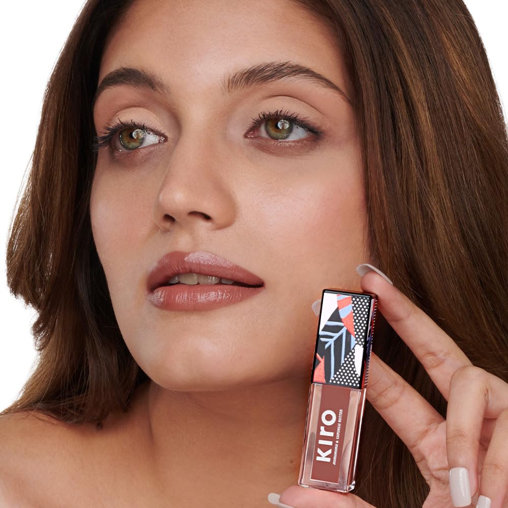 Kiro Glossfinity Crème Gloss - Pink Petal, 5ml | High-Shine Nude Lip Gloss | Hydrating, Non-Sticky Formula | Enriched with Murumuru & Cupuacu Butters | 8 Shades for Every Indian Skin Tone