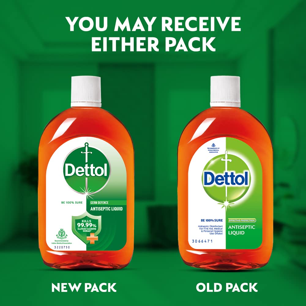 Dettol Antiseptic Disinfectant liquid for First aid, Surface Cleaning and Personal Hygiene, 550ml Each (Pack of 3)