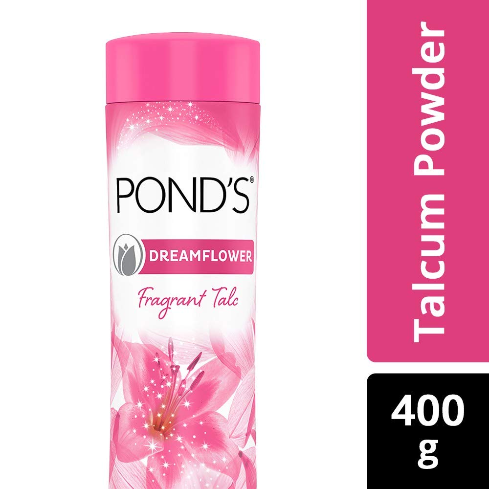 POND'S Dreamflower Fragrant Talcum Powder, Pink Lily, 400 g And Lakme Peach Milk SPF 24 PA Sunscreen Moisturiser, 120 ml