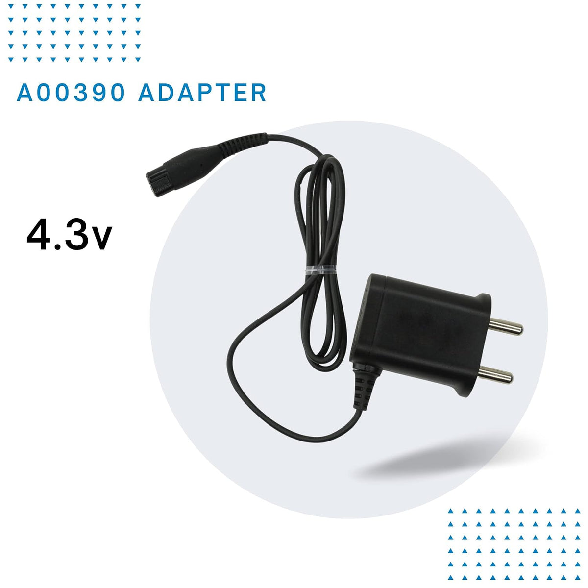 A00390 4.3V Electric Charger compatible with Philips Grooming Trimmers Shavers Body Groomers Power Adapter Power Supply Cord