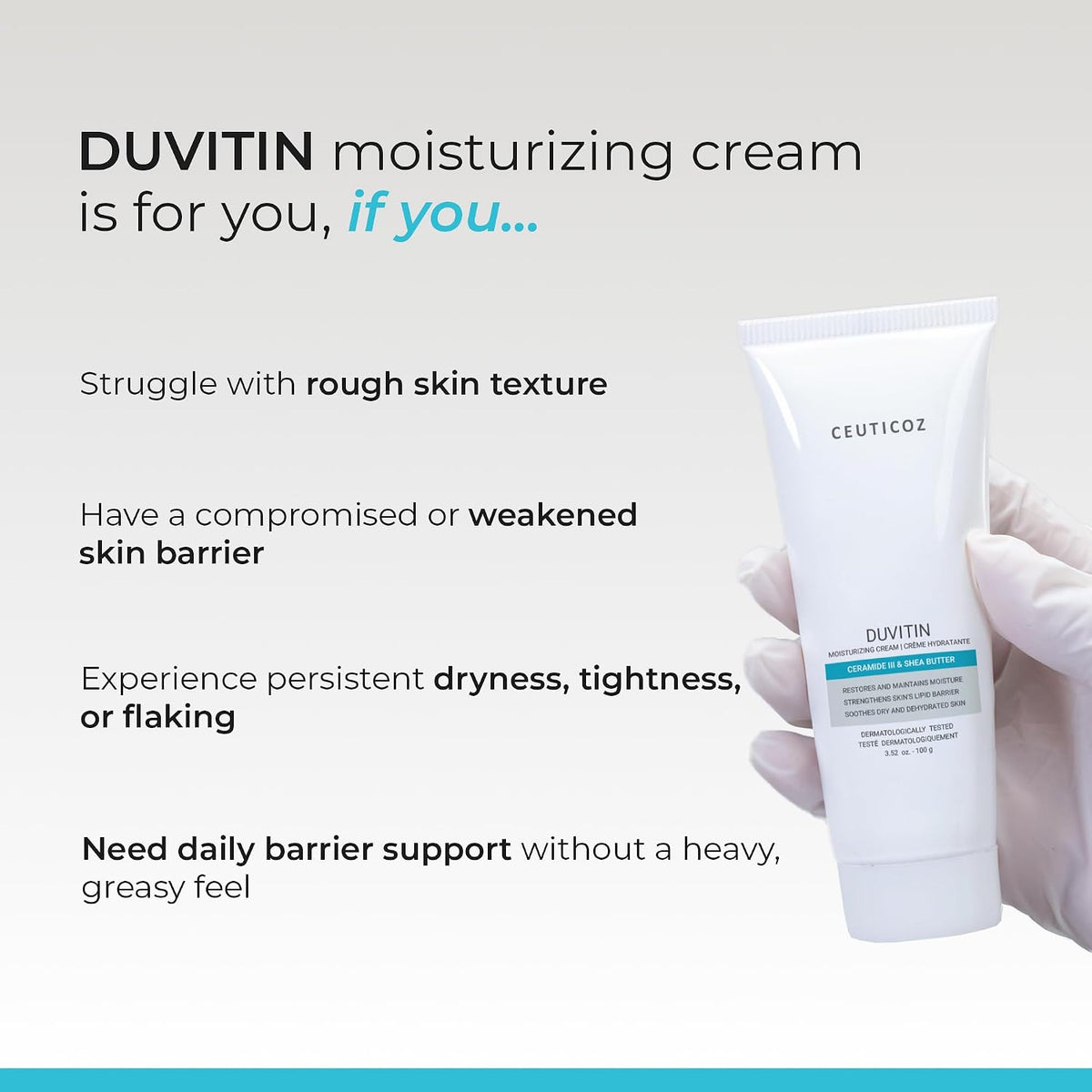Ceuticoz Duvitin Moisturizing Cream | Dryness & Dehydration | 100g