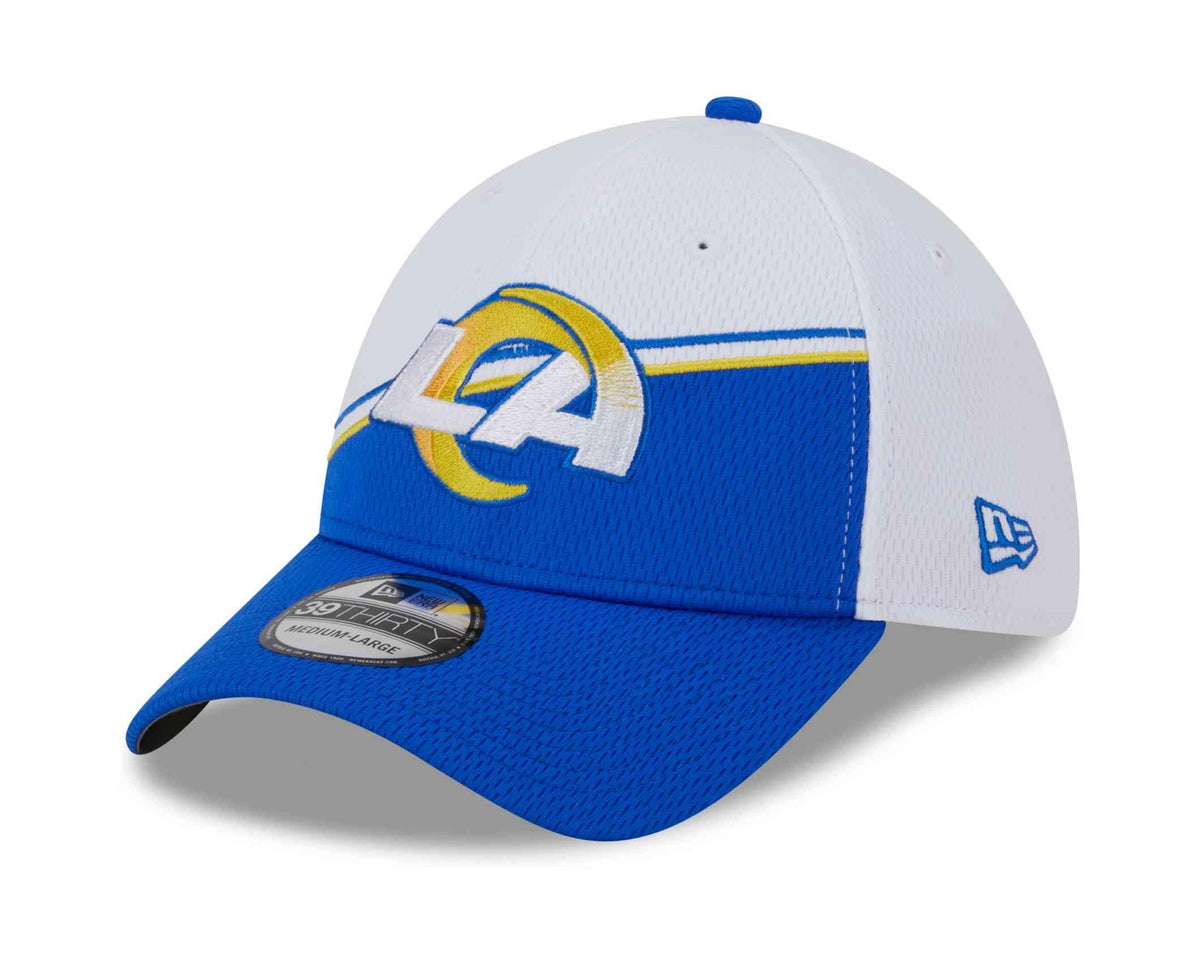 New Era Men's NFL 2023 Sideline 39THIRTY Flex Hat Large-X-Large Los Angeles Rams, White