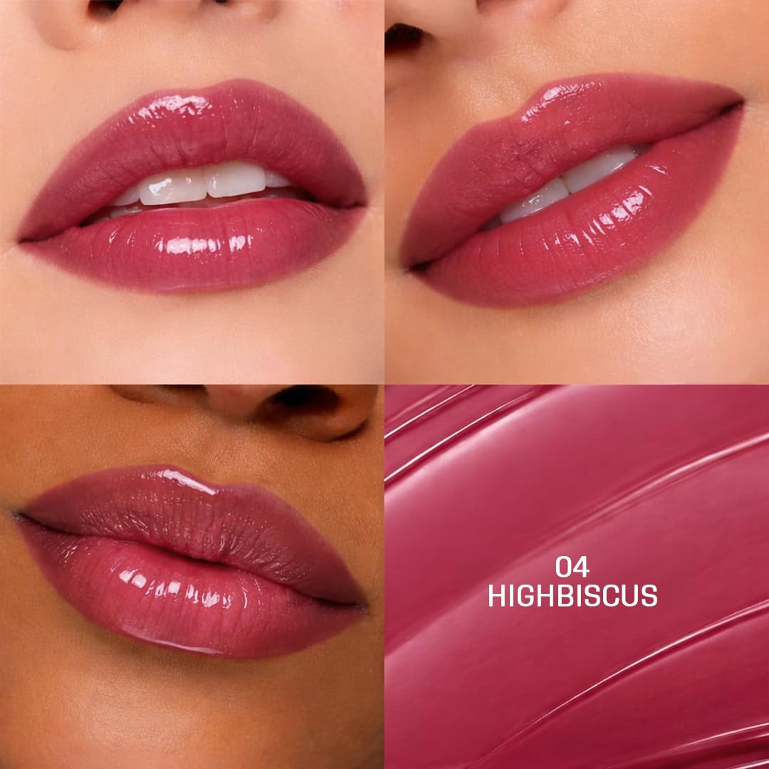 Colors Queen Gloss Stick | Lightweight & Non-Sticky Lip Gloss | Smooth 8 Hrs Hydrating Formula | High Shine Lipstick for Women Enriched with Shea Butter, Vitamin E & Squalane (04 - Highbiscus, 3.6g)
