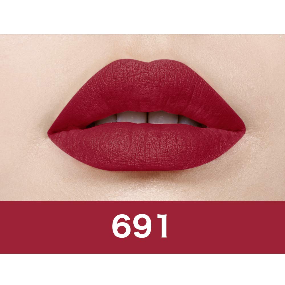 Maybelline New York Color Sensational Creamy Matte Lipstick, 691 Rich Ruby, 3.9g and Maybelline New York Color Sensational Creamy Matte Lipstick, 696 Burgundy B