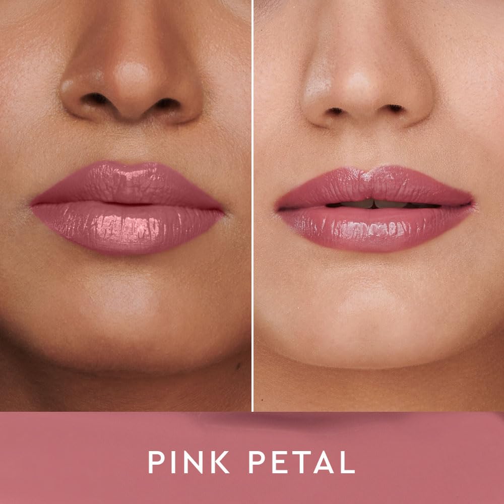 Kiro Glossfinity Crème Gloss - Pink Petal, 5ml | High-Shine Nude Lip Gloss | Hydrating, Non-Sticky Formula | Enriched with Murumuru & Cupuacu Butters | 8 Shades for Every Indian Skin Tone
