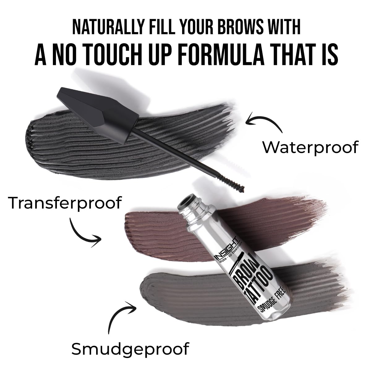 INSIGHT Cosmetics Brow Tattoo - Grey|Natural Finsh|Long Lasting|Smudge Free|Transferproof|Sculpts & Defines-5 g