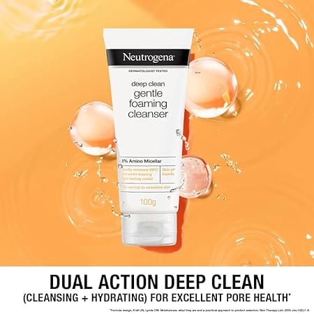 Neutrogena Deep Clean Foaming Cleanser- Advanced Face Wash  Men & WomenDaily Cleansing | 100g