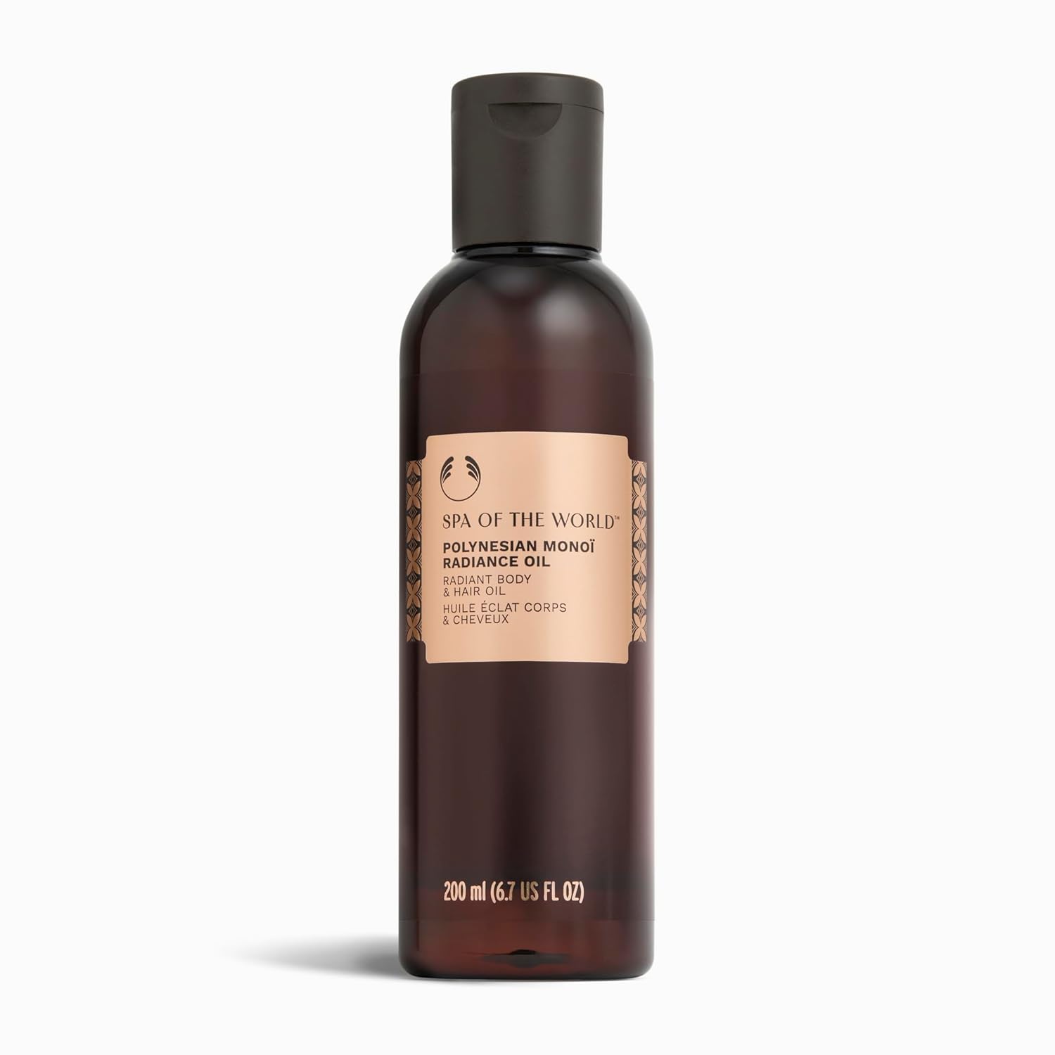 The Body Shop Polynesian Monoi Radiance Body & Hair Oil | Lightweight Oil for Glowing Hair and Skin | Delicate Floral Scent, Vegan, 200 ml / 6.7 oz