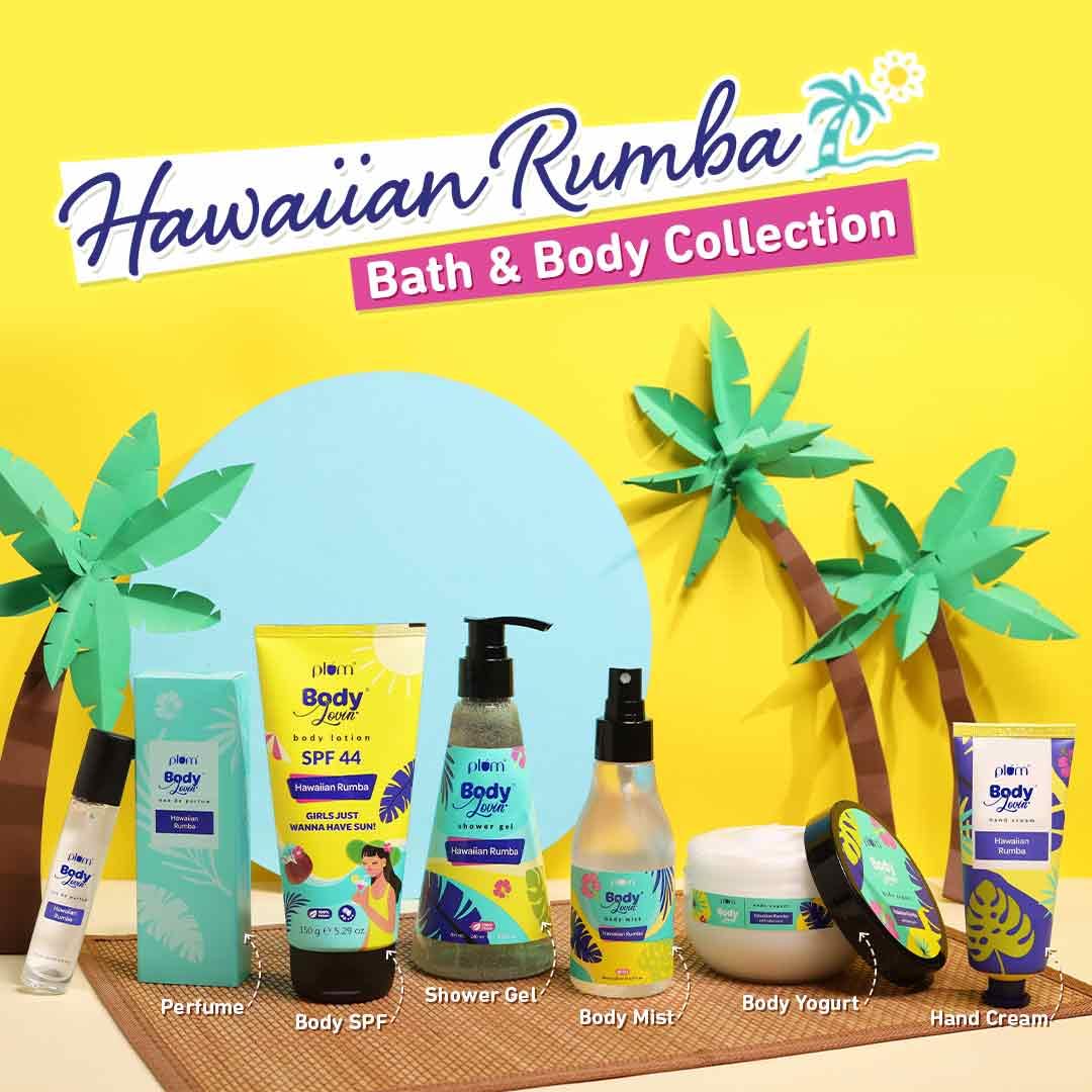 Plum Bodylovin' Hawaiian Rumba Shower Gel | SLS-Free Body Wash for Women & Men | Long Lasting Beachy Fragrance | Body Cleanser with Aloe-Infused Nourishing Form