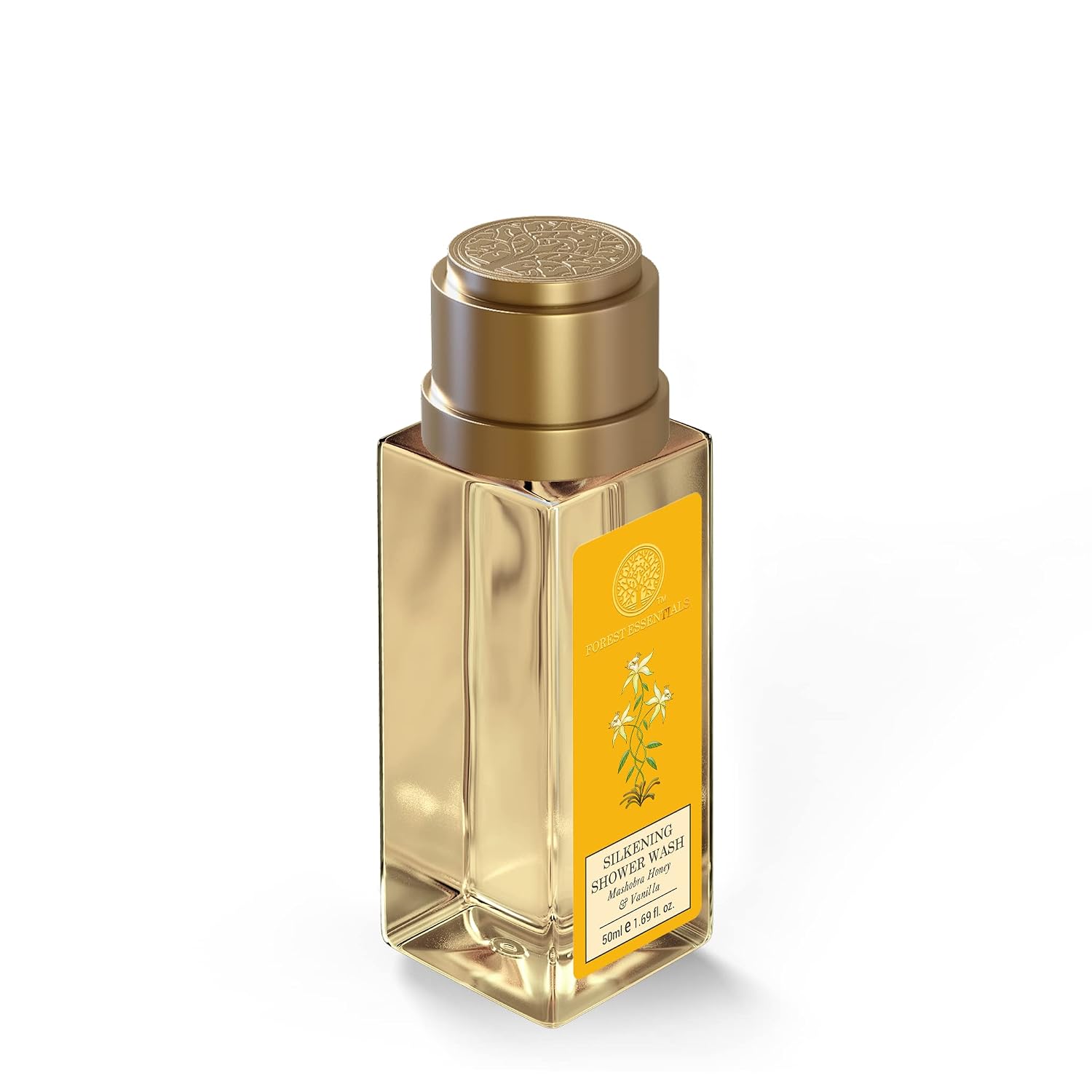Forest Essentials Silkening Shower Wash Mashobra Honey & Vanilla | Sulphate-Free Ayurvedic Body Wash | Softens, Scents & Hydrates Skin