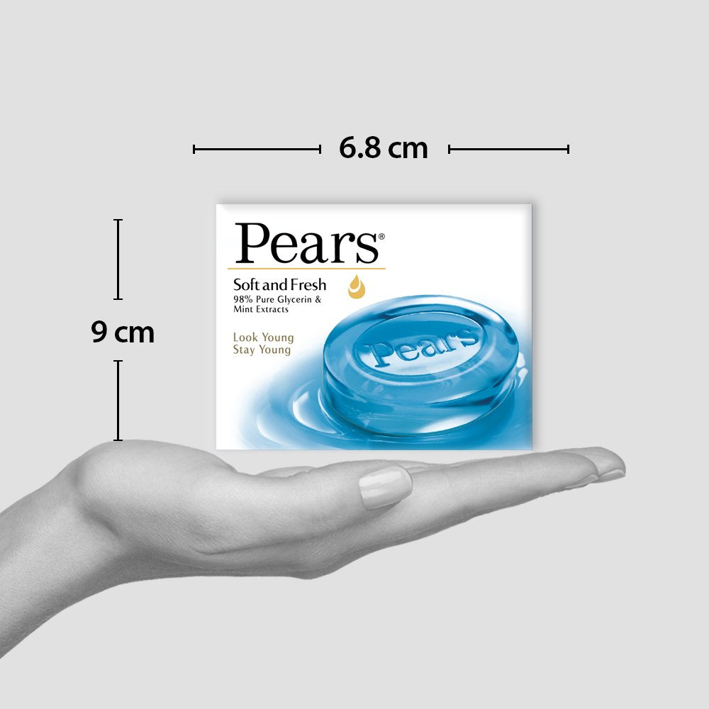 Pears Soft and Fresh Soap Bar, 125g (Buy 4 Get 1 Free)