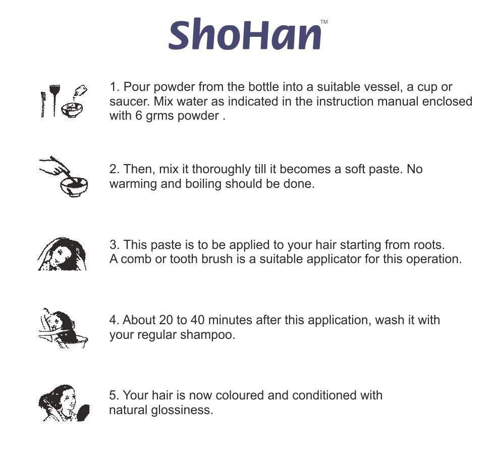 ShoHan Japanese Light Brown Hair Dye - MINIMUM BUY 6PC - 40+ Days Instant Colour Touch Up - Permanent Colour for Women - Powder For Men - Dye For Women Ammonia