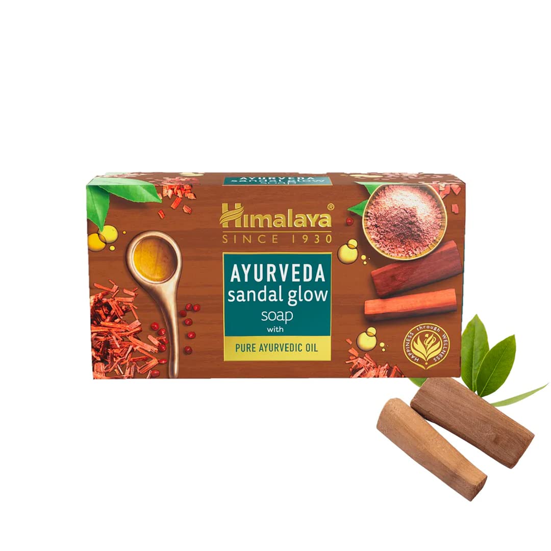 Himalaya Ayurveda Sandal Glow Soap, 75 gm (Pack of 4, 300 gm), Save on MRP 75 g (Pack of 4)