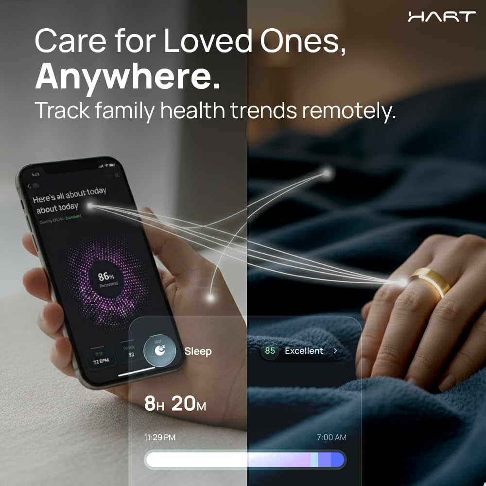 FITTR HART X2 Smart Ring, Fitness & Health Tracker, Frost Silver, Size 9 Frost Silver 9