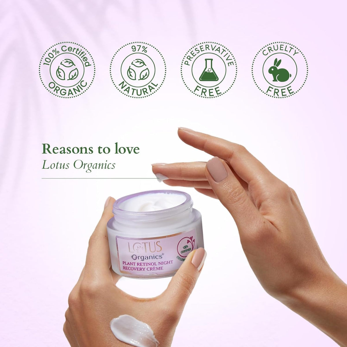 Lotus Organics+ Bakuchiol Plant Retinol Cream SPF 20 PA+++ | 100% Certified Organic Bakuchiol | Anti-Ageing Face Cream For Fine Lines & Hydration | 97% Natural