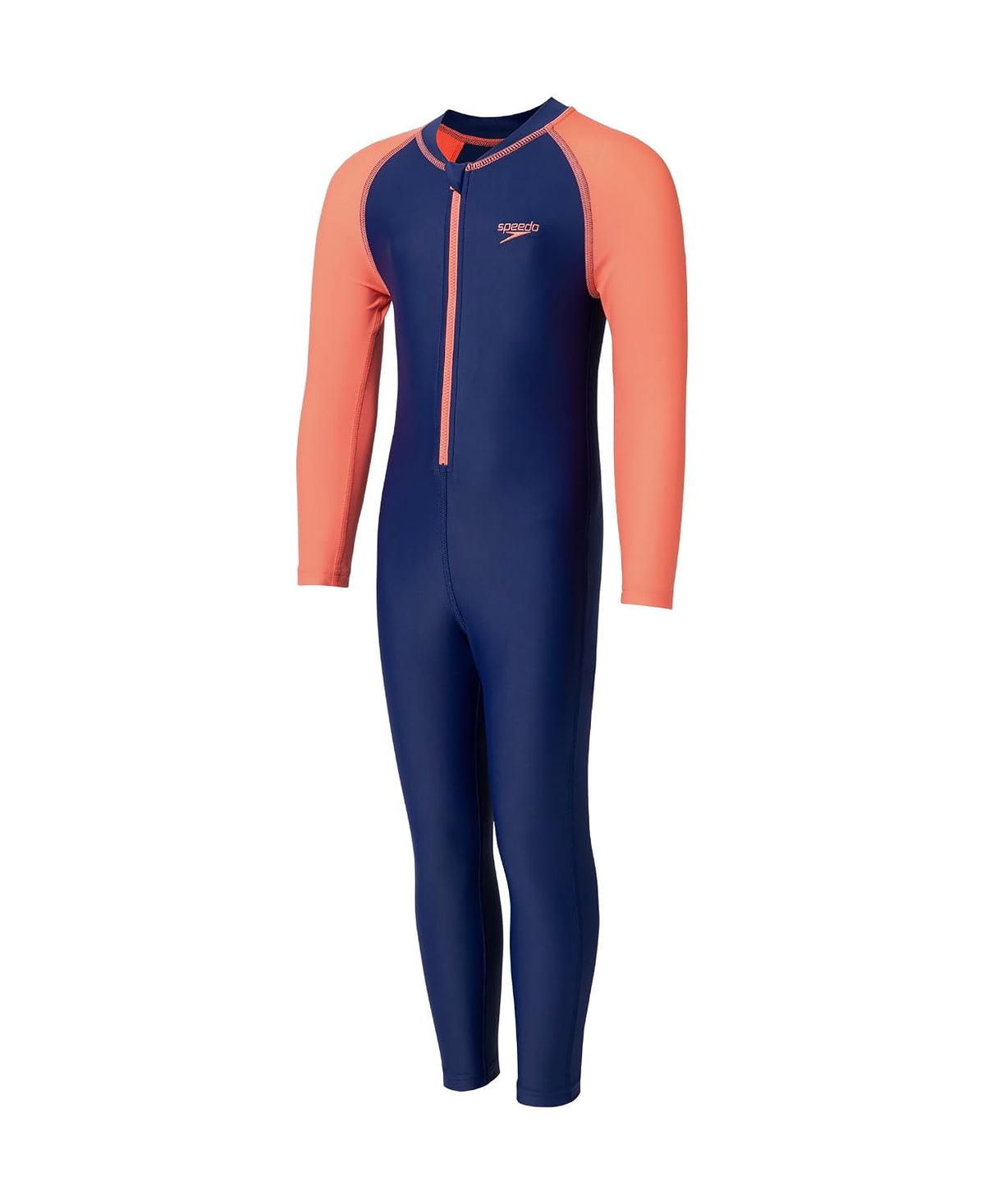 Speedo Girls Endurance10 Color Block All in One Full Body Suit - Harmony & Coral Sands