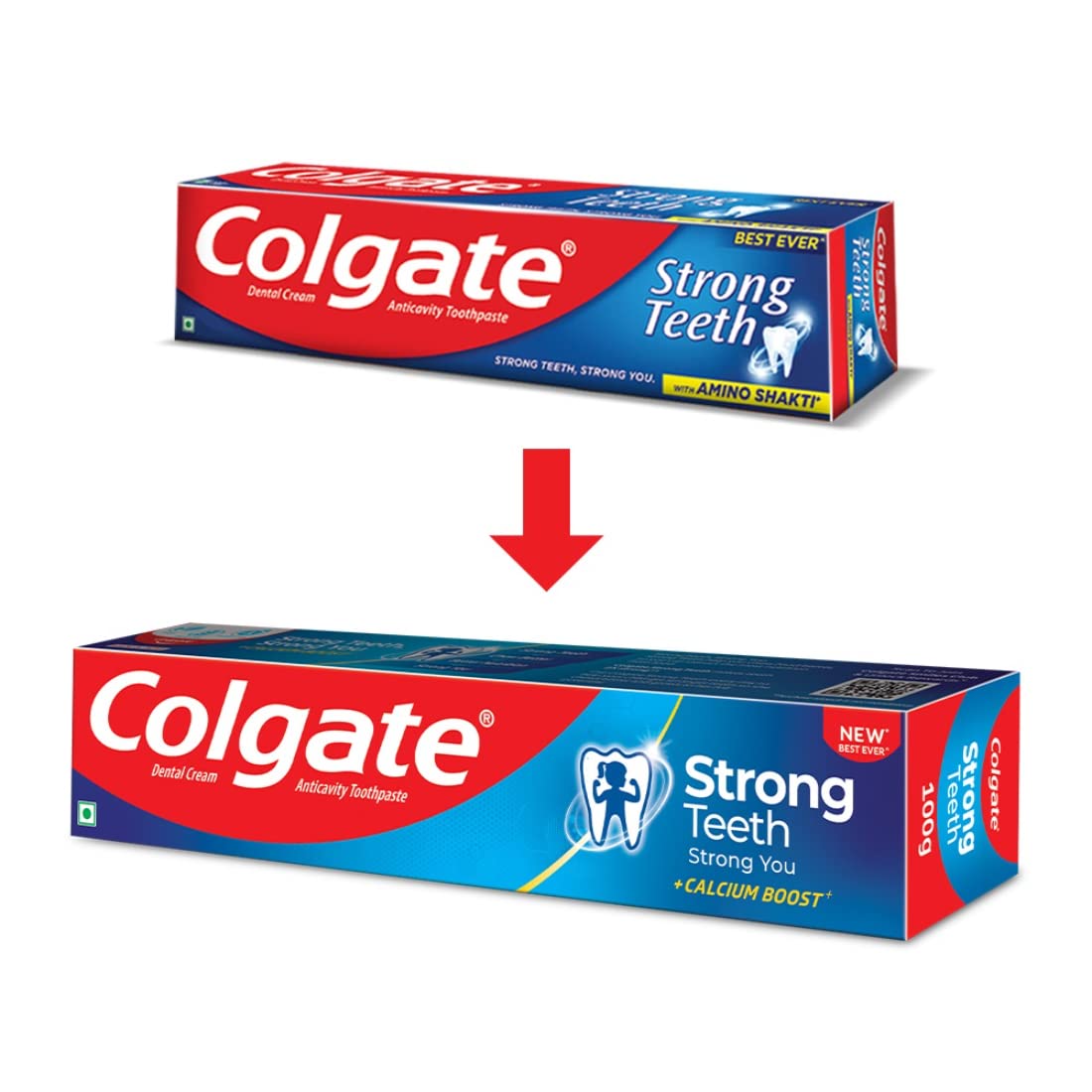 Colgate Cavity Protection Strong Teeth Toothpaste with Amino Shakti - 1000gm (500gX2) Saver Pack , India's No.1 Toothpaste