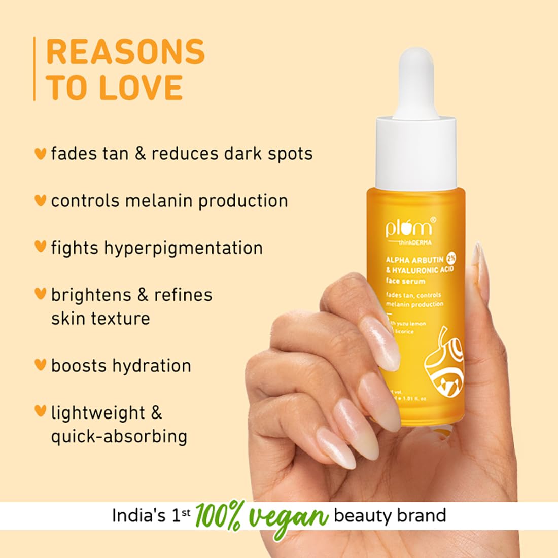 Plum - 2% Alpha Arbutin & Hyaluronic Acid Face Serum (30ml)