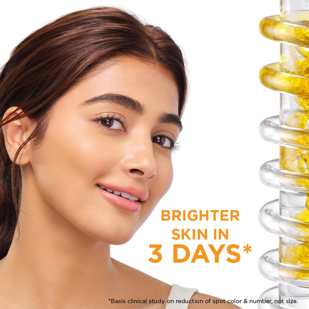 Garnier Skin Naturals,Face Serum,Brightening and Anti-Dark Spots,Bright Complete Vitamin C Booster, 50 ml & Garnier Brightening Moisturiser,Serum Gel,For Radian