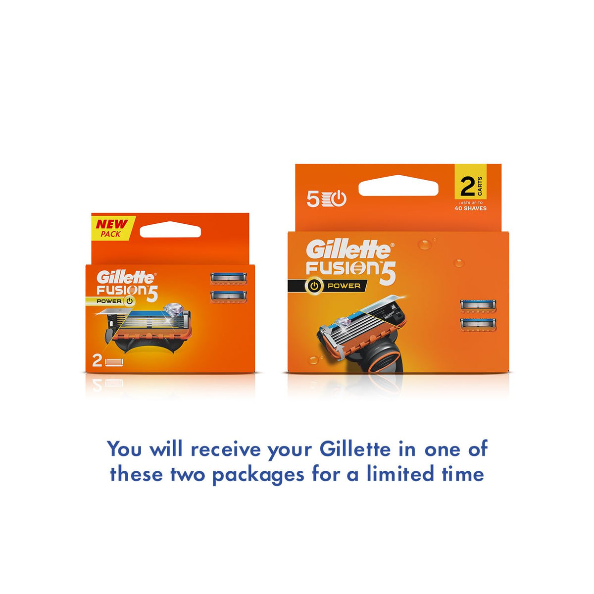 Gillette Fusion Power Blades For Men With Styling Back Blade - 2 Count For Perfect Shave And Perfect Beard Shape