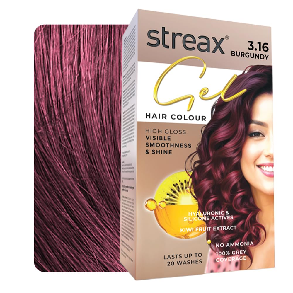 Streax Gel Hair Colour for Women & Men, Dark Brown 3, 150ml | Hair Colour Dark Brown| 100% grey coverage | Long Lasting Hair Color, Easy to Use | Ammonia-Free H