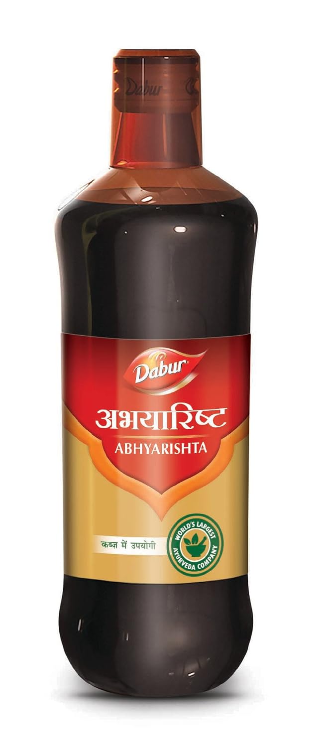 DABUR Abhayarishta Liquid - 450Ml | For Improving Liver Function | Relief From Constipation (packaging may vary)